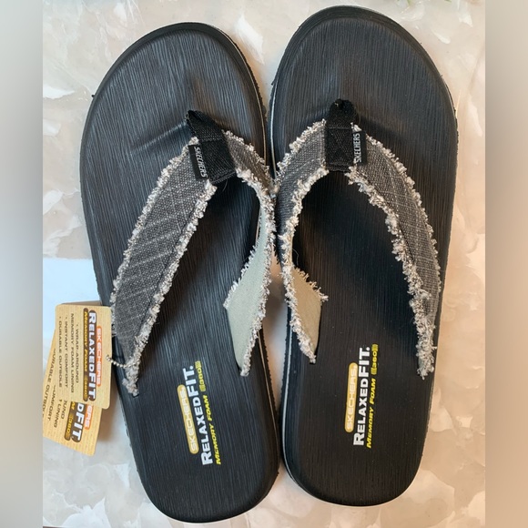 Skechers Other - NWT Men’s Skechers Relaxed Fit Memory Foam 360 Flip Flops Size 13